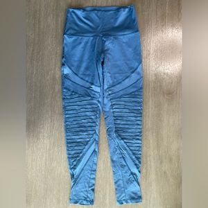 Aerie Blue Mesh Lined Athletic Leggings Tights S